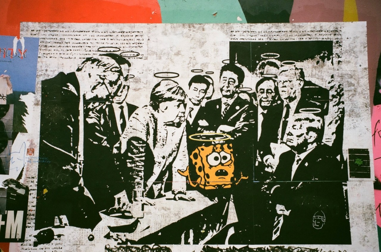 Some creative political art featuring SpongeBob